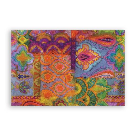 Tablou Canvas - Abstract, Muticolor, Floral, Pictura, Marime: 80 x 120 cm - - Roveli