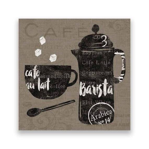 Tablou Canvas - Cafea, Ceasca, Vintage, Barista - - Roveli