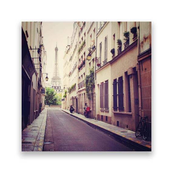 Tablou Canvas - Strada, Eiffel Tower, Marime: 60 x 60 cm - - Roveli