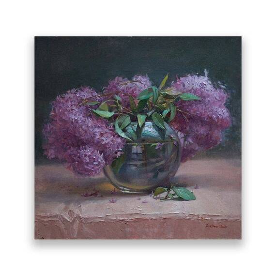 Tablou Canvas - Floral, Buchet de Flori, Liliac - - Roveli