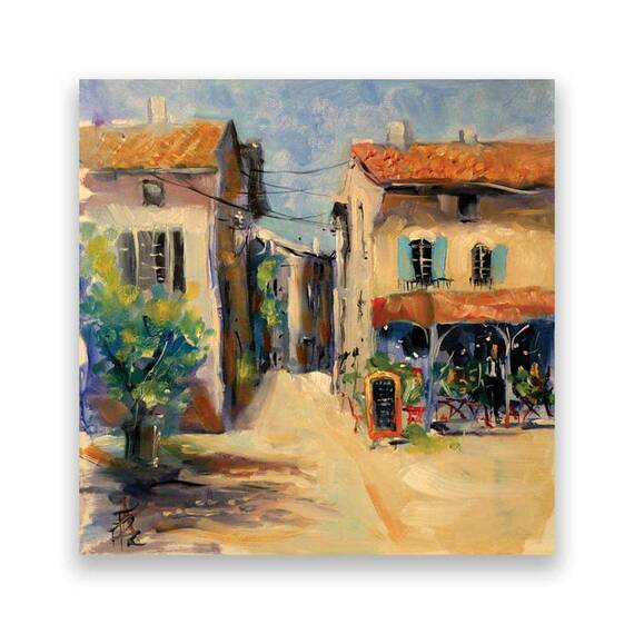 Tablou Canvas - Vara I, Oras, Cladiri, Pictura, Marime: 60 x 60 cm - - Roveli