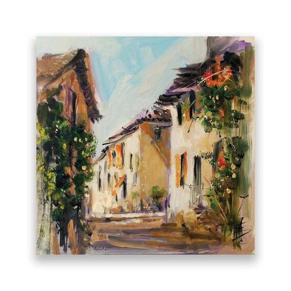 Tablou Canvas - Vara IV, Oras, Cladiri, Pictura, Marime: 60 x 60 cm - - Roveli