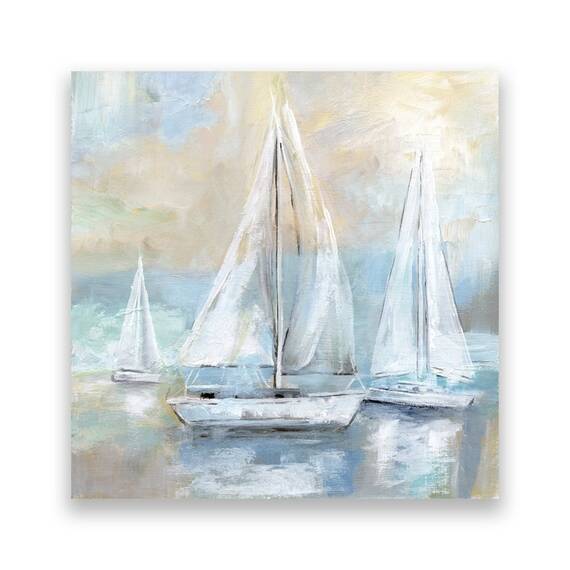 Tablou Canvas - Nautic, Mare, Valuri, Vapor, Marime: 60 x 60 cm - - Roveli