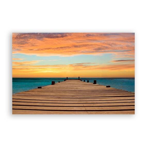 Tablou Canvas - Apus de soare, Natura, Peisaj, Mare, Pod - - Roveli