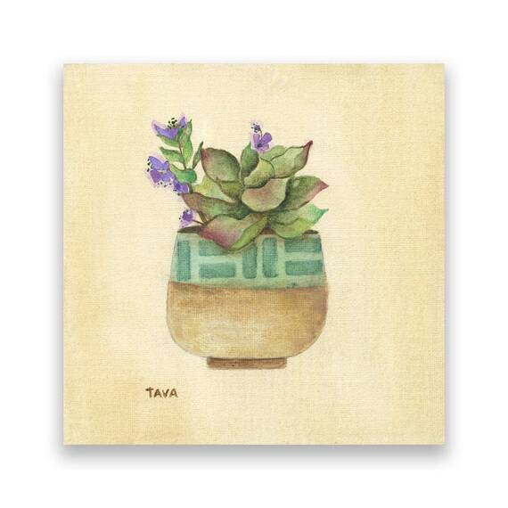 Tablou Canvas - Floral, Flori, Pictura, Vaza - - Roveli