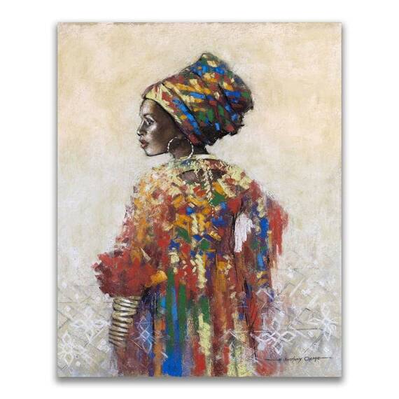 Tablou Canvas - Afro, Figurativ, Modern, Color, Marime: 60 x 75 cm - - Roveli