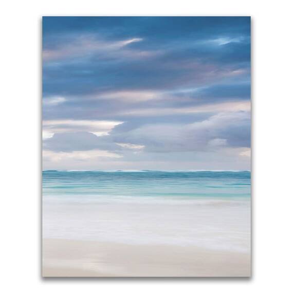 Tablou Canvas - Peisaj, Plaja, Mare, Valuri, Nori, Vara, Marime: 60 x 75 cm - - Roveli