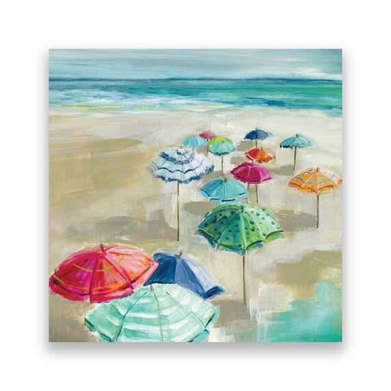 Tablou Canvas - Plaja I, Natura, Peisaj, Mare, Vara, Multicolor, Marime: 60 x 60 cm - - Roveli