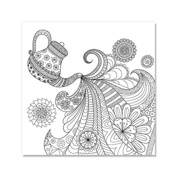 Tablou de colorat - Ceainic - - Roveli