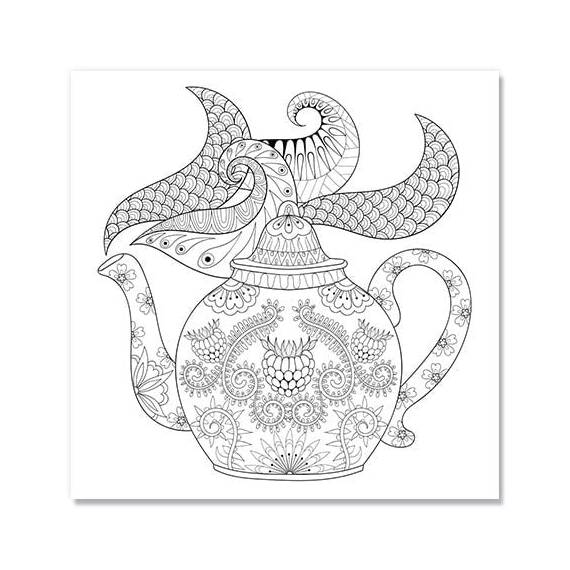 Tablou de colorat - Ceainic II - - Roveli