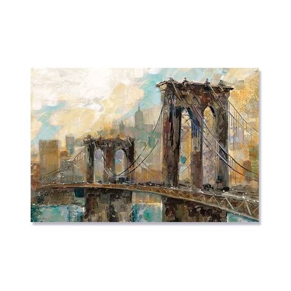 Tablou Canvas - Amintiri din Manhattan, Punte, Pod, Rau - - Roveli
