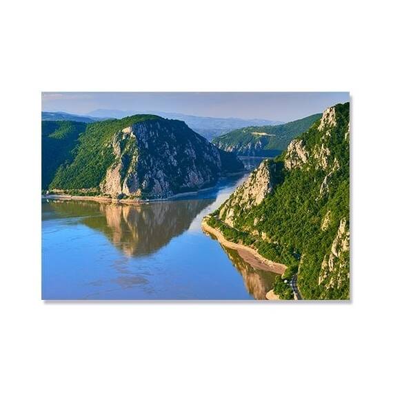 Tablou Canvas - Peisaj, Romania, Portile din fier, Apus de soare, Marime: 80 x 120 cm - - Roveli
