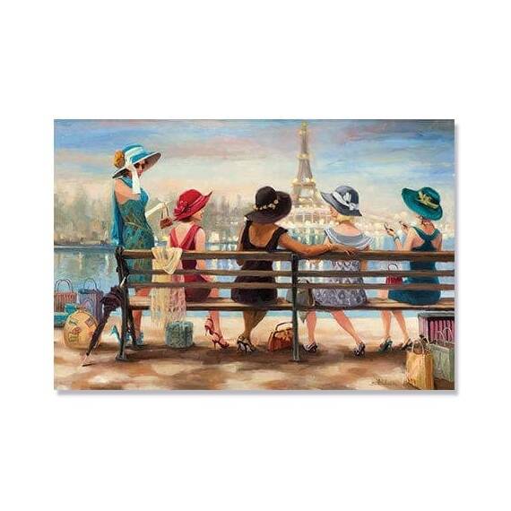 Tablou Canvas - Ziua femeilor, Paris, Turnul Eiffel, Franta, Marime: 60 x 90 cm - - Roveli