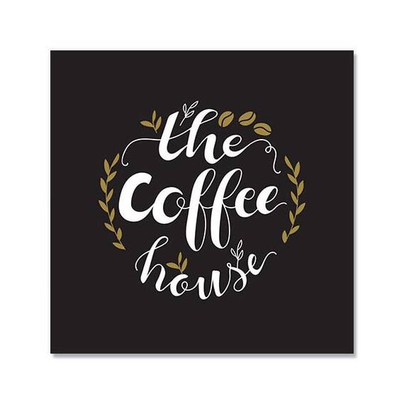 Tablou Canvas - The coffe house, Text, Cafea, Cafenea - - Roveli