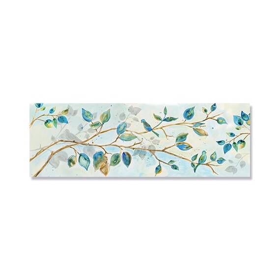 Tablou Canvas - Flori de Cires I, Ramuri si Pasari, Marime: 30 x 90 cm - - Roveli