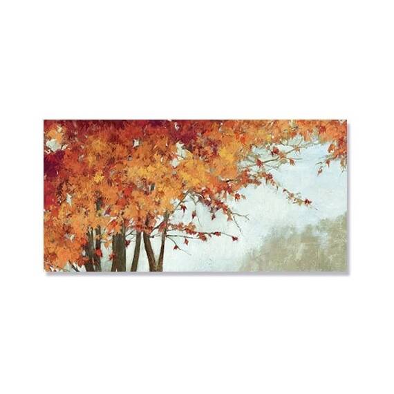 Tablou Canvas - Crengi si Flori Portocalii, Toamna, Marime: 50 x 100 cm - - Roveli