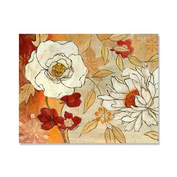 Tablou Canvas - Flori Albe I, Marime: 80 x 100 cm - - Roveli