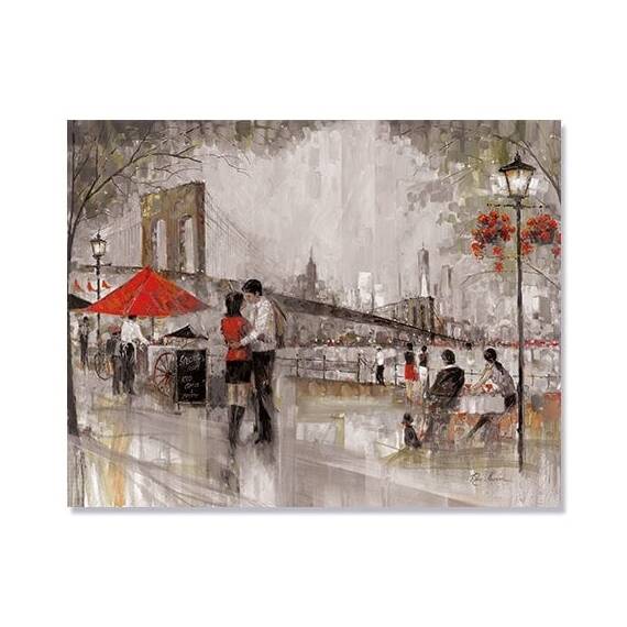 Tablou Canvas - Farmecul plimbarii II, Oras, Strada, Gri, Marime: 80 x 100 cm - - Roveli