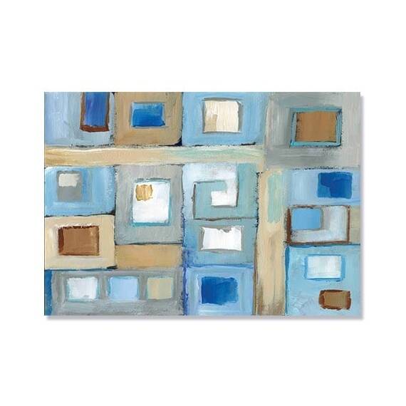 Tablou Canvas - Variatii Grecesti II, Dreptunghiuri Colorate, Marime: 75 x 100 cm - - Roveli