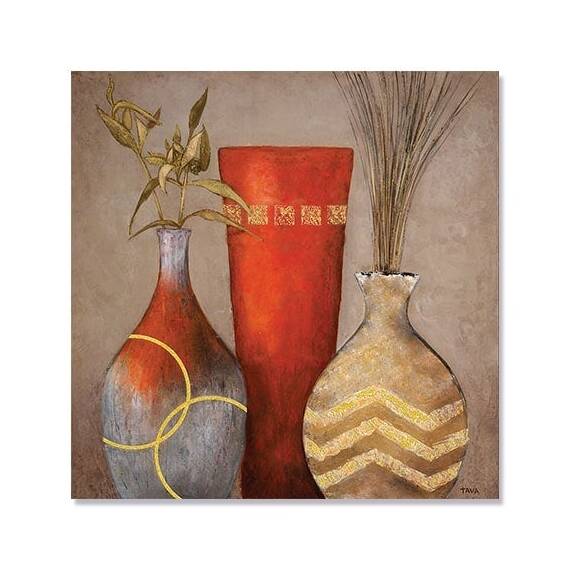 Tablou Canvas -Vaze Culori Pastelate, Marime: 60 x 60 cm - - Roveli