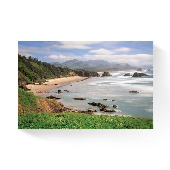 Tablou Canvas - Peisaj de Munte si Mare, Marime: 60 x 90 cm - - Roveli