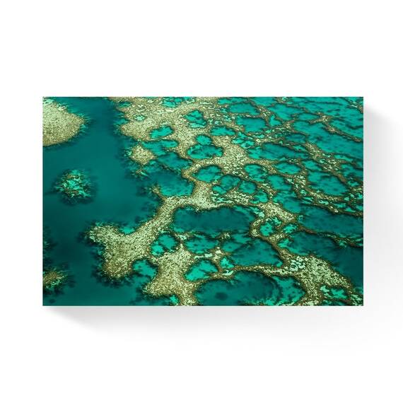 Tablou Canvas - Bariera recifului de corali din Grande Terre, Marime: 80 x 120 cm - - Roveli