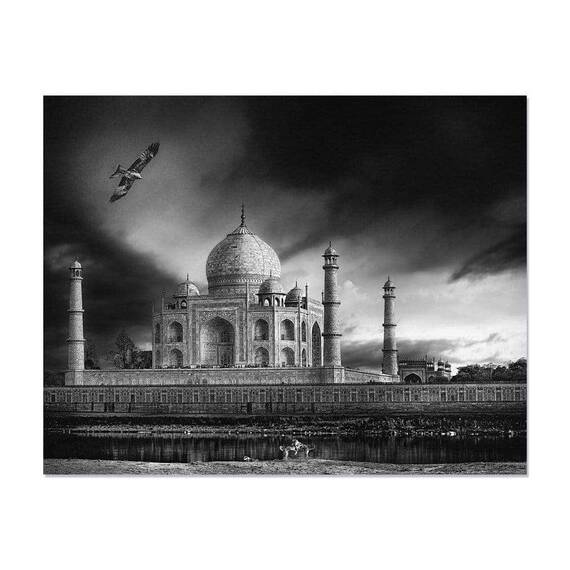 Tablou Canvas - Taj Mahal, India, Cladire, Marime: 80 x 100 cm - - Roveli