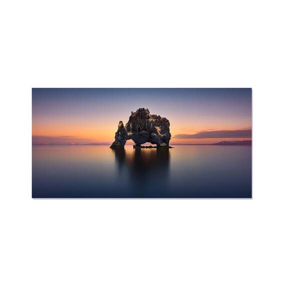 Tablou canvas - Stanca, Lac, Apus, Soare, Marime: 50 x 100 cm - - Roveli