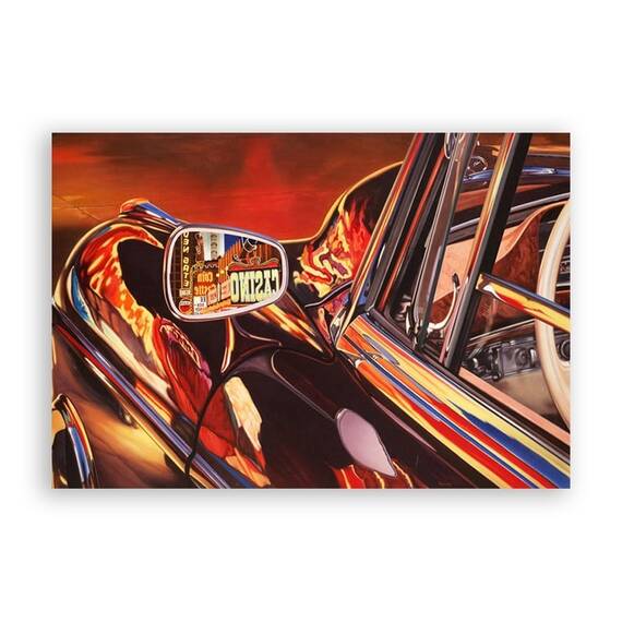 Tablou Canvas - Masina, Retro, Oldtimer, Retrovizor - - Roveli