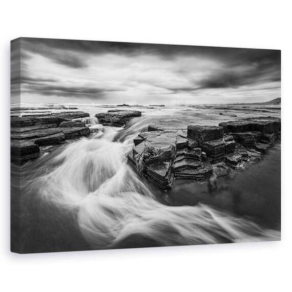 Tablou canvas - Dansul apei, Peisaj, Rasarit, Australia, Stanca, Marime: 80 x 120 cm - - Roveli