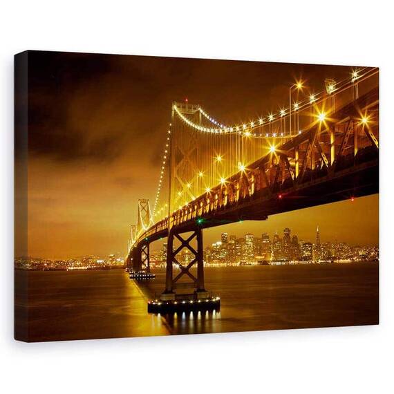 Tablou canvas - Podul Bay, Sua, San Francisco, America, Marime: 80 x 120 cm - - Roveli
