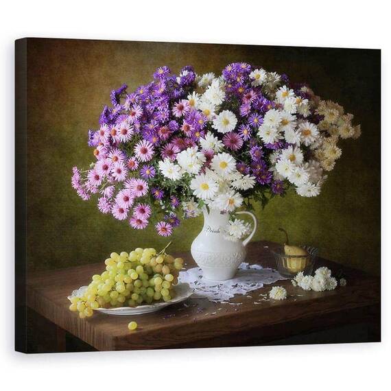 Tablou Canvas - Natura Moarta, Vara, Buchet, Floare 80 x 100 cm, Marime: 60 x 75 cm - - Roveli