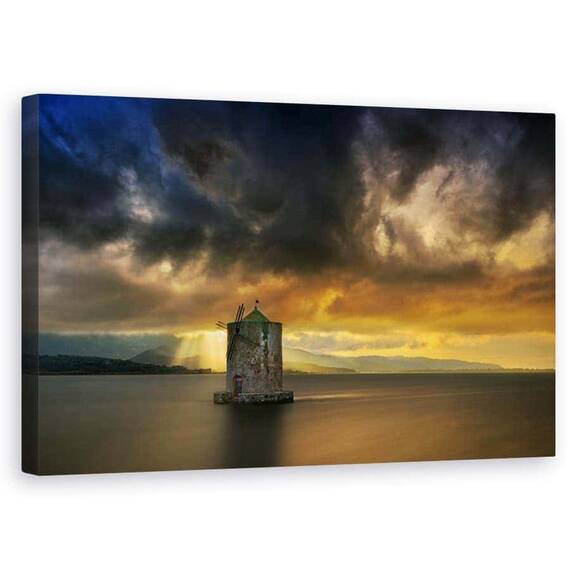 Tablou Canvas - Vine Furtuna..., Peisaj, Italia, Toscana, Cer, Raza De Soare, Rau - - Roveli