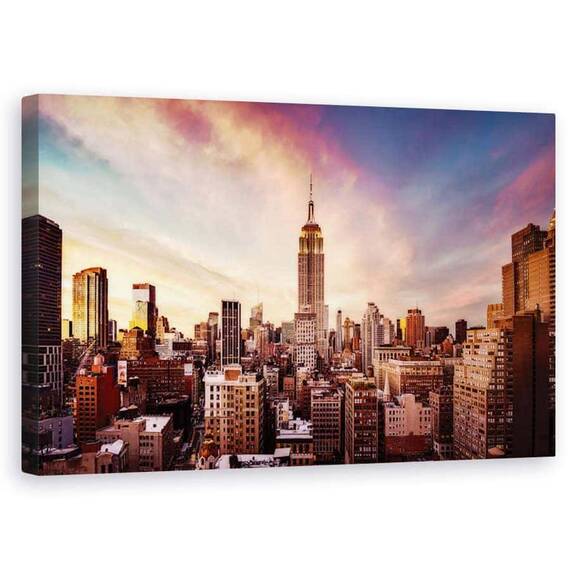 Tablou Canvas - Apus De Soare In Midtown, Marime: 50 x 80 cm - - Roveli