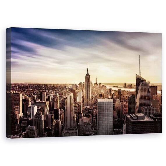 Tablou Canvas - Apus Lung, Marime: 50 x 80 cm - - Roveli