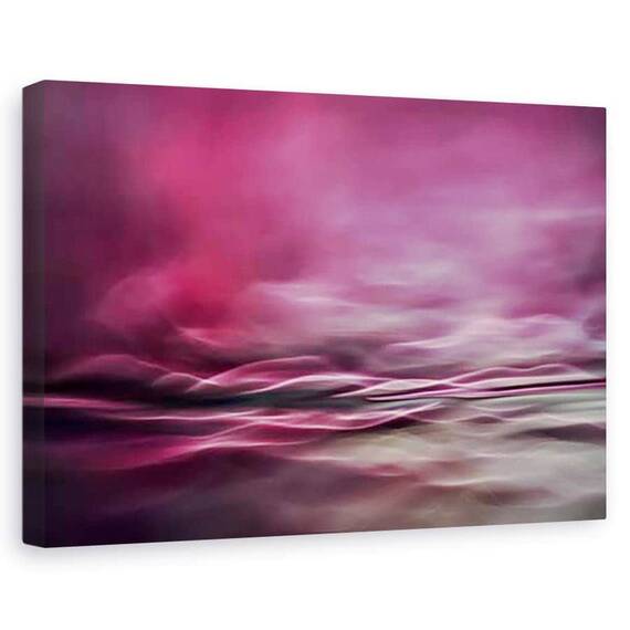 Tablou canvas - Culorile apei, Abstract, Flori, Roz, Peisaj, Marime: 80 x 120 cm - - Roveli
