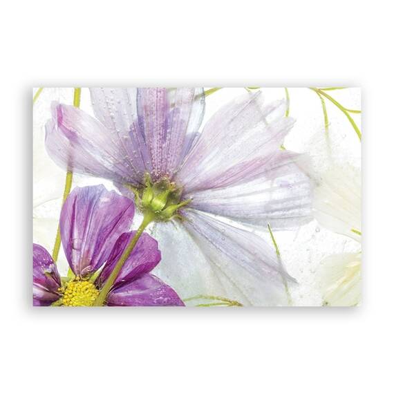 Tablou Canvas - Floral, Flori, Primavara, Mov, Pictura - - Roveli