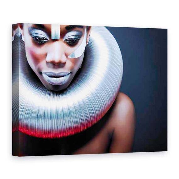 Tablou Canvas - Regina De Gheata, Portret, Moda, Metal, Marime: 75 x 100 cm - - Roveli