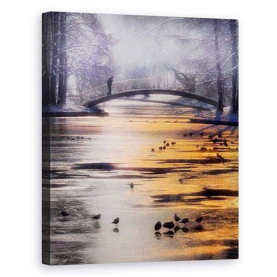 Tablou Canvas - Lac Inghetat, Marime: 60 x 75 cm - - Roveli