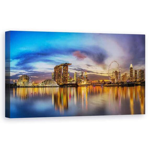 Tablou Canvas - Apus De Soare Langa Golf, Marime: 50 x 100 cm - - Roveli