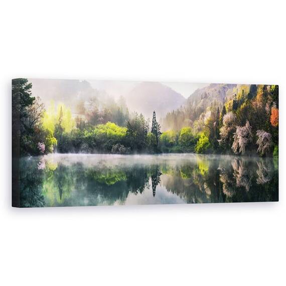 Tablou Canvas - Calmul Diminetii, Marime: 30 x 90 cm - - Roveli