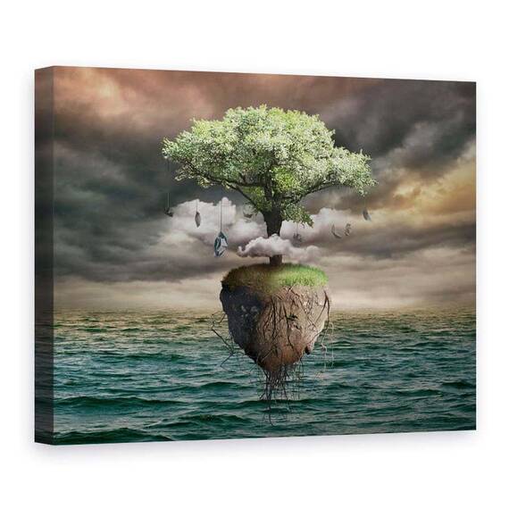 Tablou Canvas - Copac, Marime: 75 x 100 cm - - Roveli