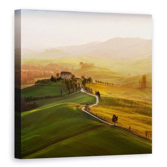 Tablou Canvas - Val D'Orcia, Marime: 90 x 90 cm - - Roveli