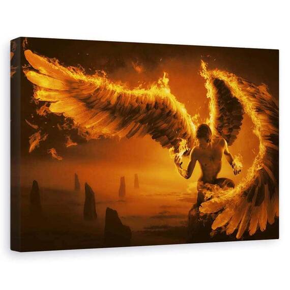Tablou Canvas - Foc, Marime: 60 x 90 cm - - Roveli