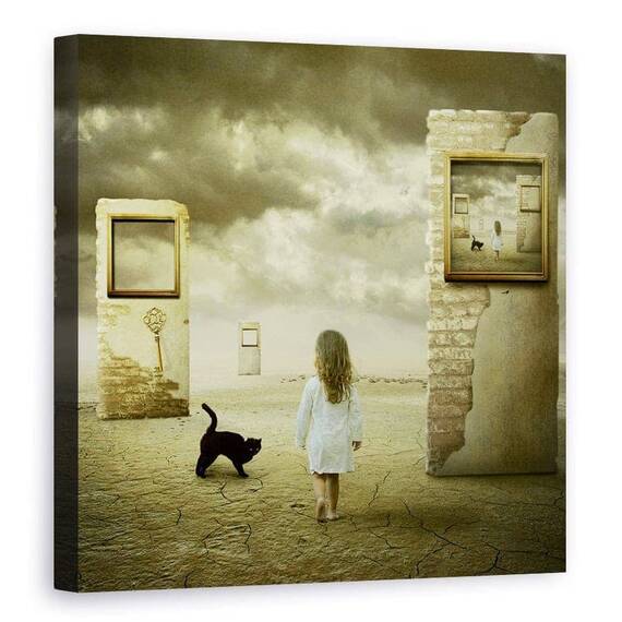 Tablou Canvas - Cheia Schelet, Marime: 90 x 90 cm - - Roveli