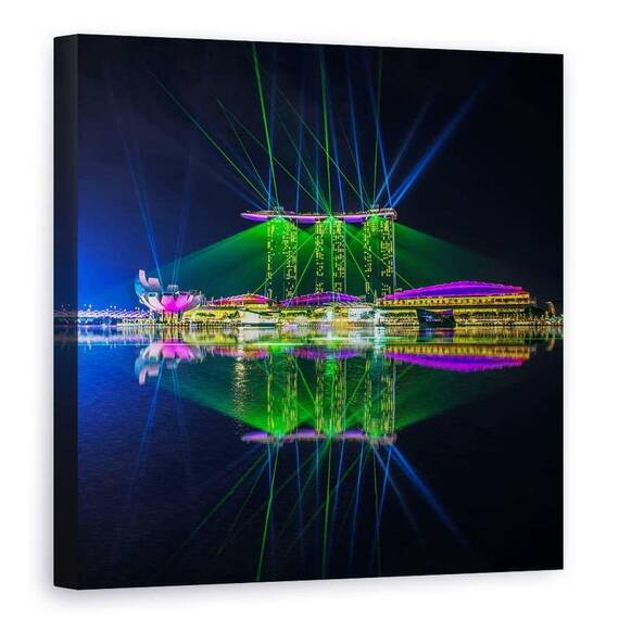Tablou Canvas - Singapore Marina Bay, Marime: 90 x 90 cm - - Roveli