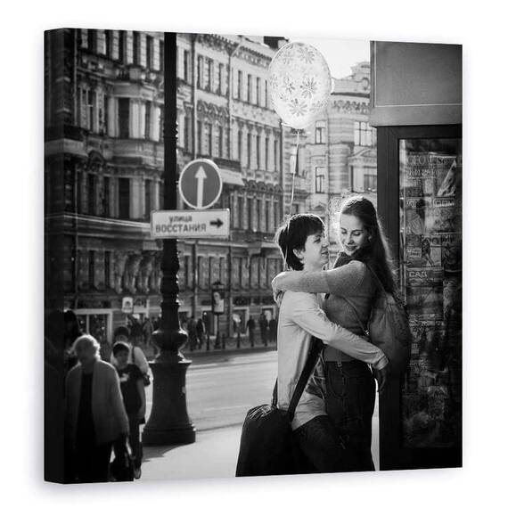 Tablou Canvas - Dragostea Pluteste In Aer, Marime: 90 x 90 cm - - Roveli
