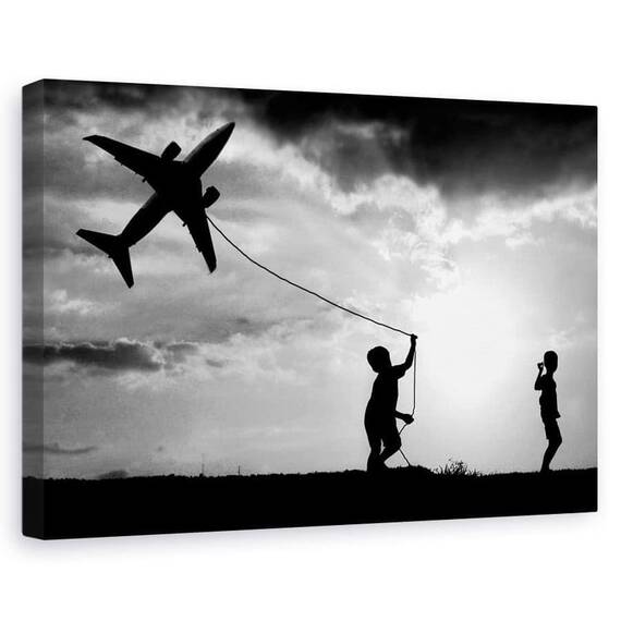 Tablou Canvas - Zboara, Avionul Meu, Marime: 60 x 90 cm - - Roveli