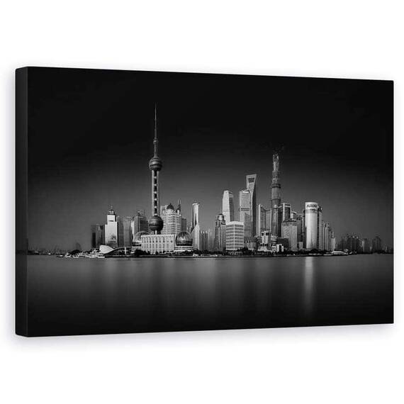 Tablou Canvas - Pudong Intunecat, Marime: 50 x 80 cm - - Roveli