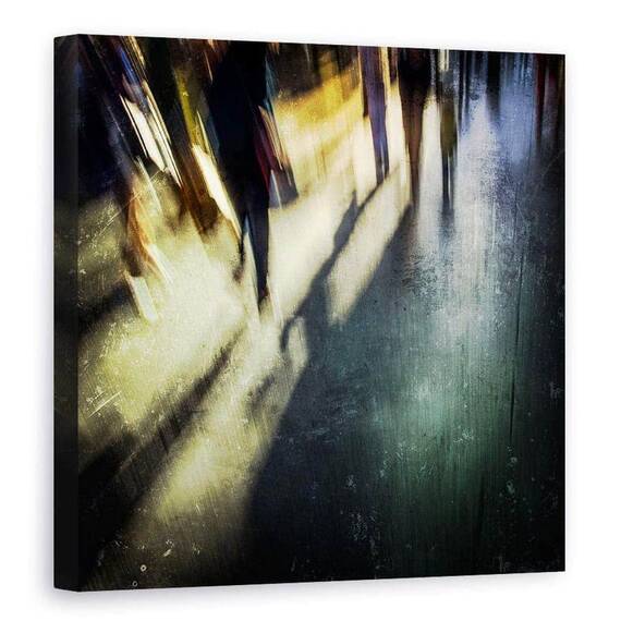 Tablou Canvas - Plimbare De Seara Prin Centrul Orasului, Marime: 90 x 90 cm - - Roveli